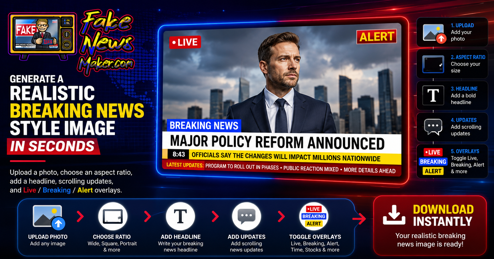 Fake News Maker website preview